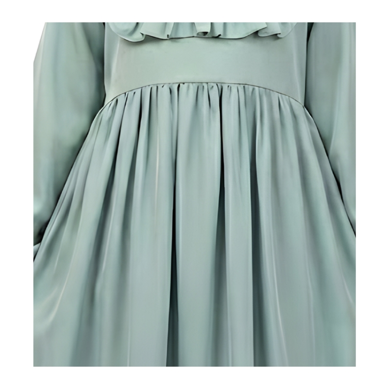 Kids Sky Blue Plate Abaya - Image 2