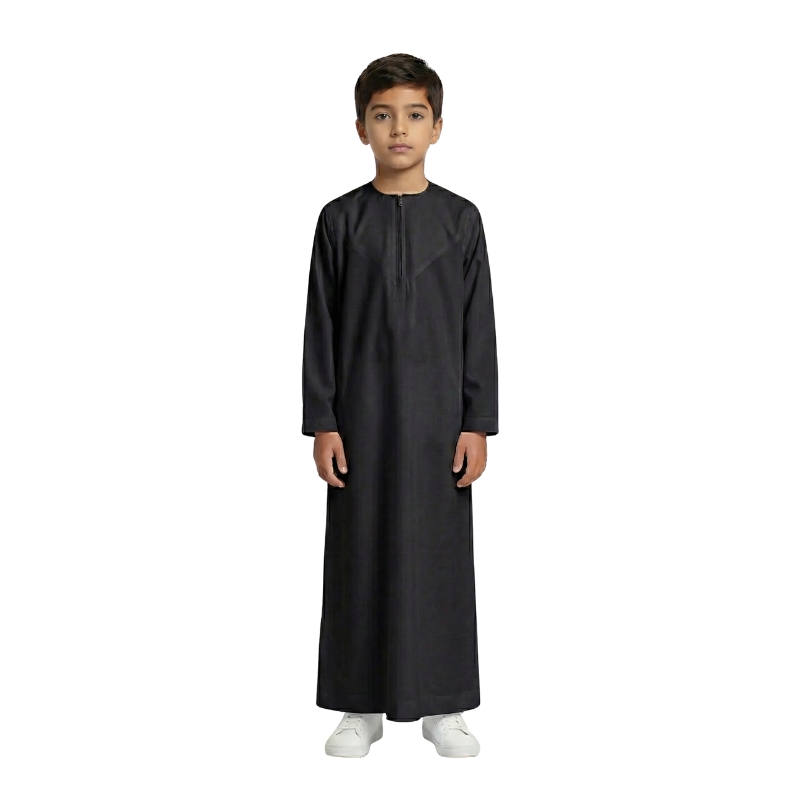 Kids Emirati Thobe - Black