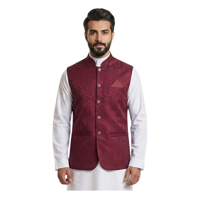 Men's Waistcoat - Maroon