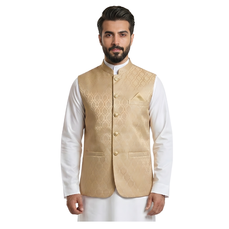 Men's Waistcoat - Gold