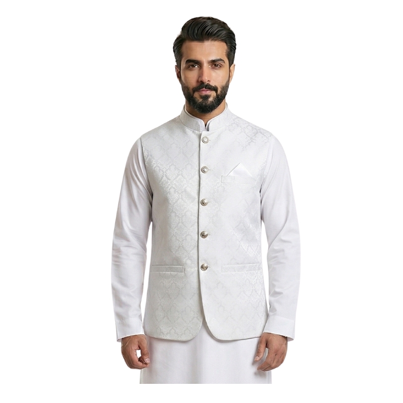 Men's Waistcoat - White