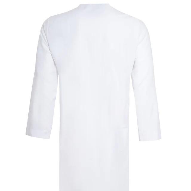 Full Sleeves Cotton White Omani Thobe For Man - Image 3